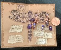 Amethyst, Jasper, Copper, Semi-precious stone, Purple, Handcrafted, French Wire, February Birthstone, Gift, Faceted Glass, Handmade, Bead