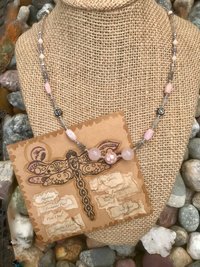 Rose Quartz and Labradorite Highlighted by Pink Opal, Shell, Rhodonite, Glass Flower Beads, Faceted Glass, Seed Beads and Pewter Toggle