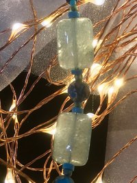Forest and Sea Handcrafted Imperial and Green Jasper, Quartzite, Hematite, Crystal Beaded 22 Inch Necklace with Copper Toggle