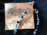 Dark Waters Handcrafted Aquamarine, Labradorite, Dark Shimmering Sandstone, Blue/Black Agate, Aventurine, Faceted Blue Glass and Seed Bead